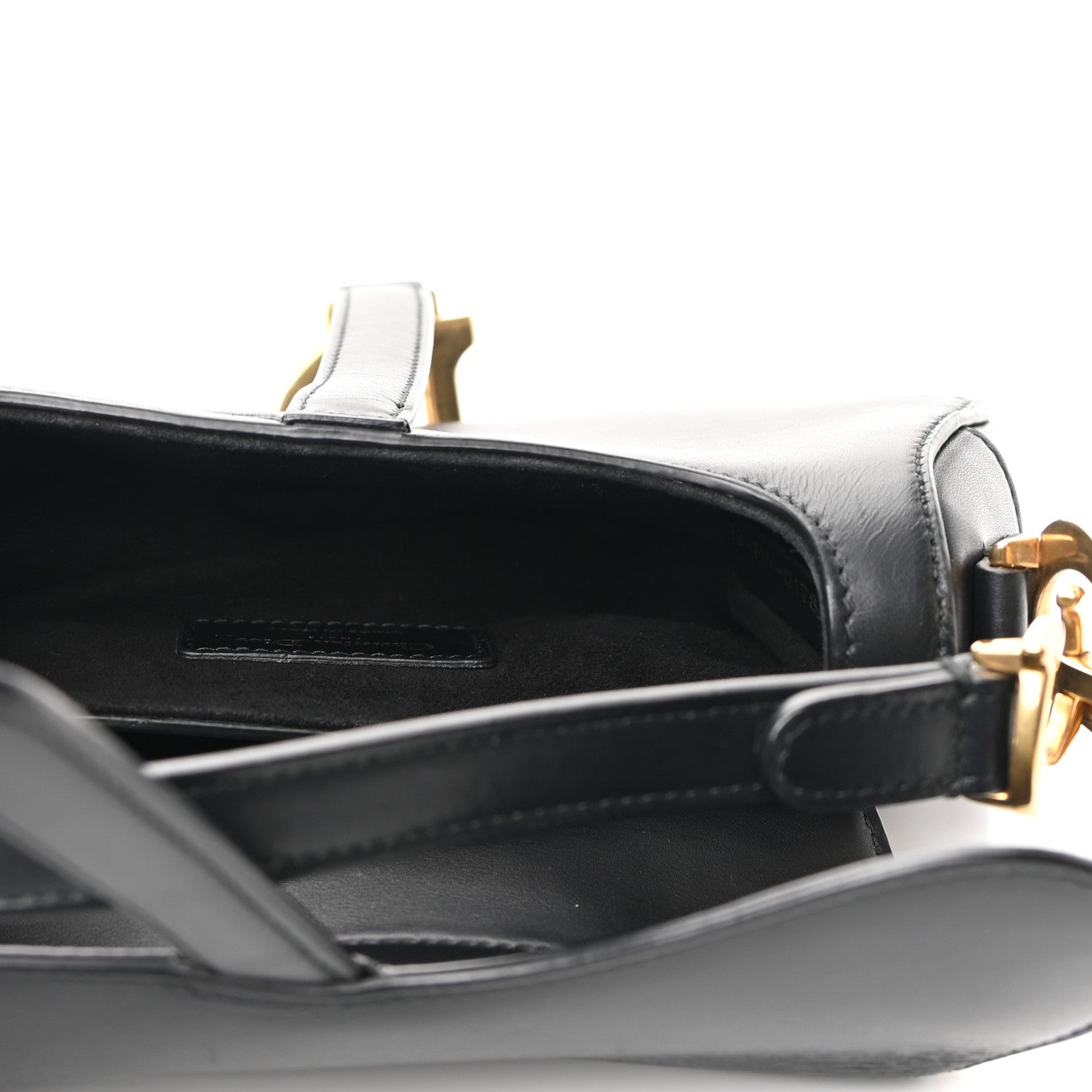 Christian Dior Calfskin Mini Saddle Bag Black 5 of 9