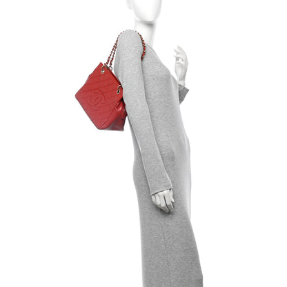 Chanel Caviar Quilted Petit Timeless Shopping Tote PTT Red 2 of 13