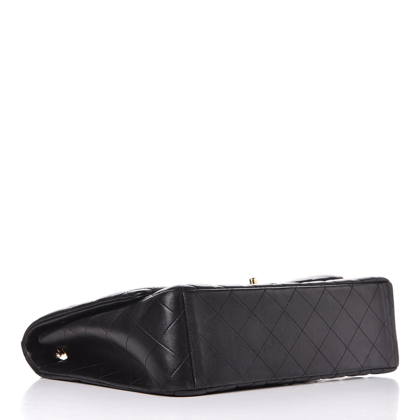 Lambskin Quilted Maxi Single Flap Black
