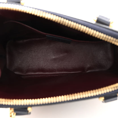 Gucci Vintage Rice Canvas Plutone Calfskin Mini Horsebit 1955 Top Handle Bag Beige Blue 5 of 9