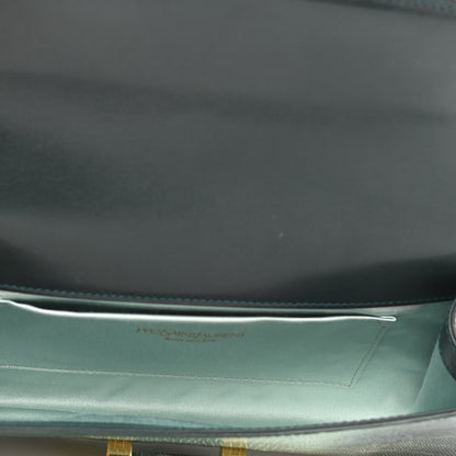 Saint Laurent Ombre Lizard Muse Clutch Green 5 of 7