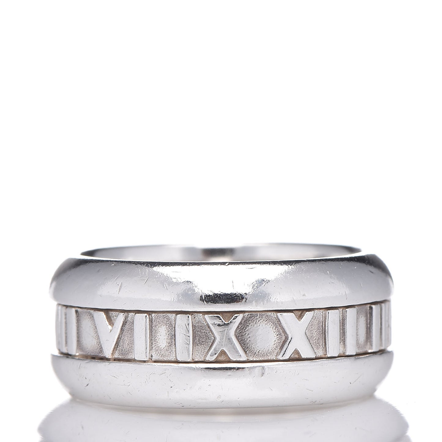Sterling Silver 10mm Atlas Band Ring 57 8