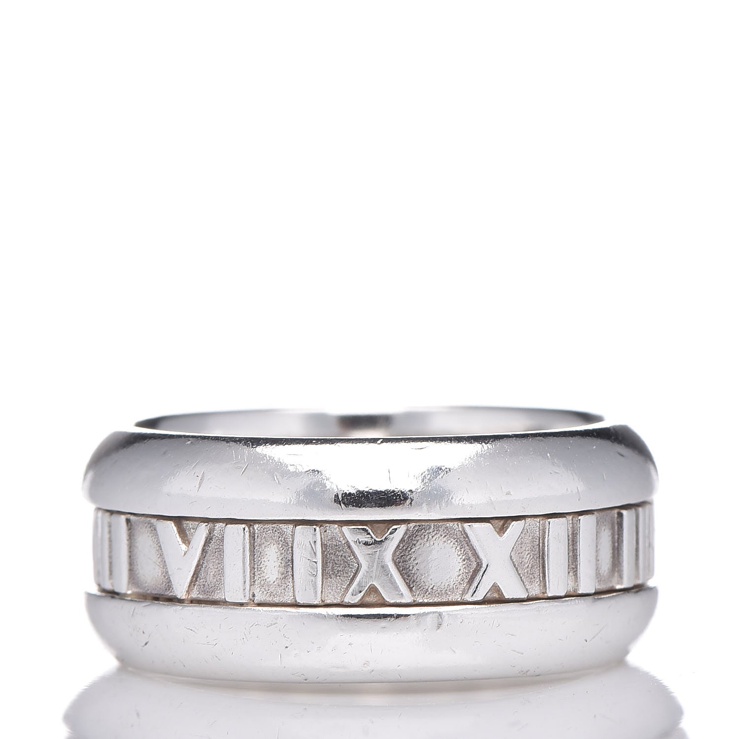 Tiffany Sterling Silver 10mm Atlas Band Ring 57 8 3 of 6