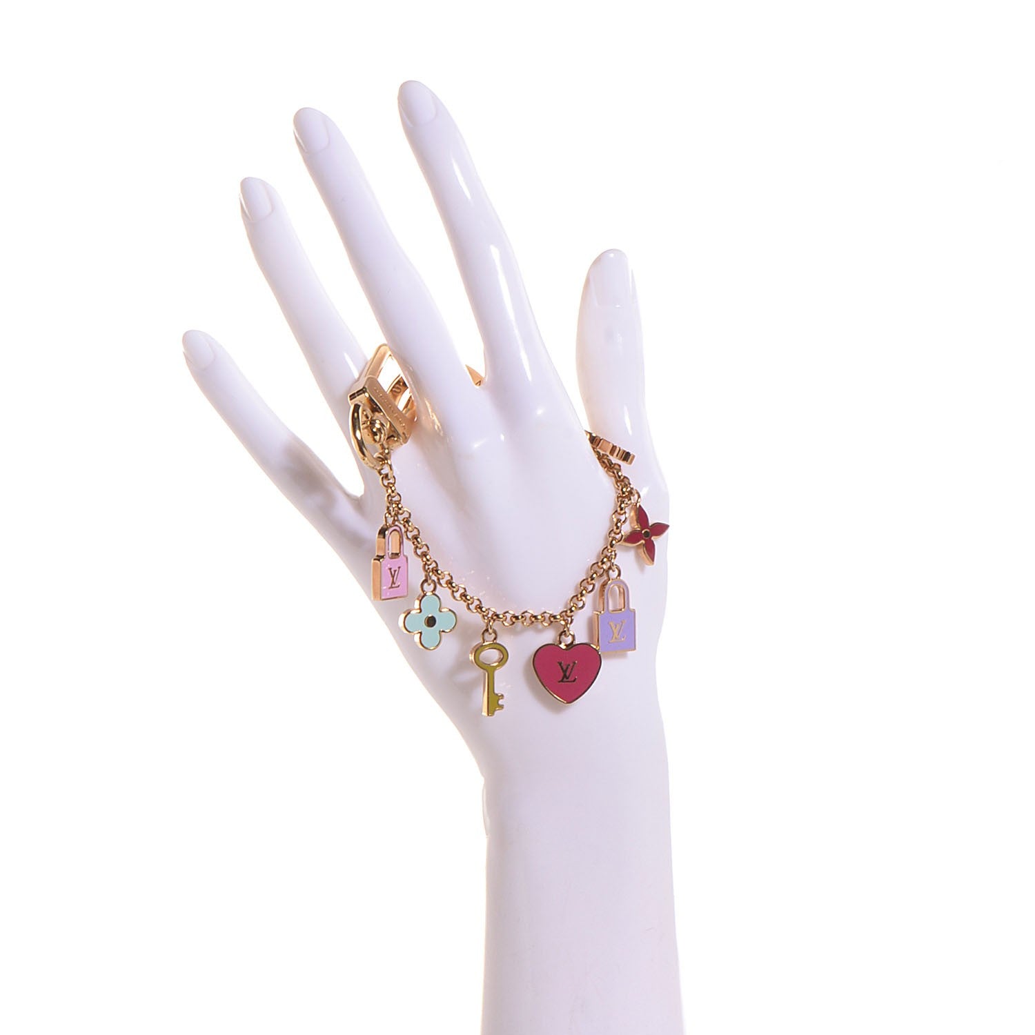 Louis Vuitton Enamel Pretty Charms Key Chain Holder Bag Charm 2 of 5