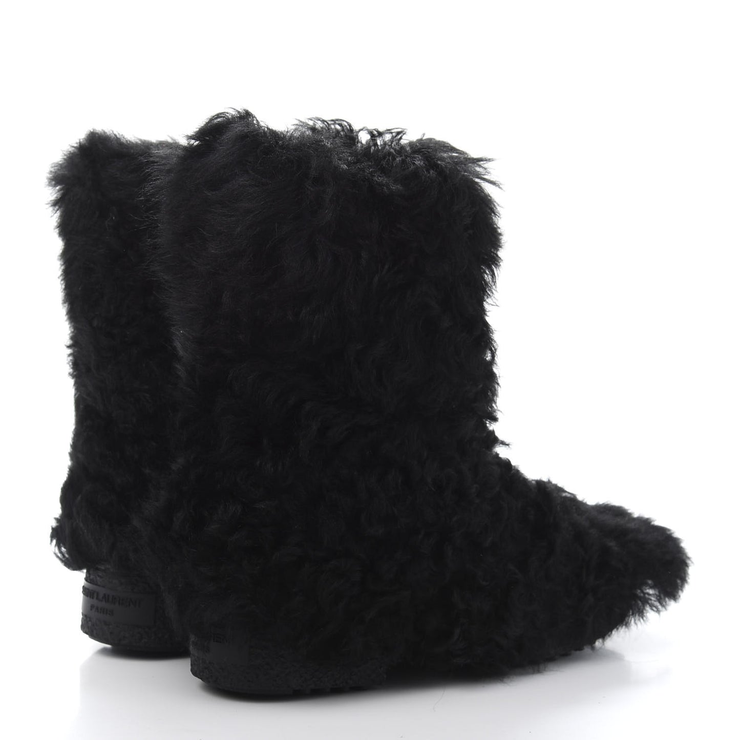 Shearling Lamb Boots 42 Black