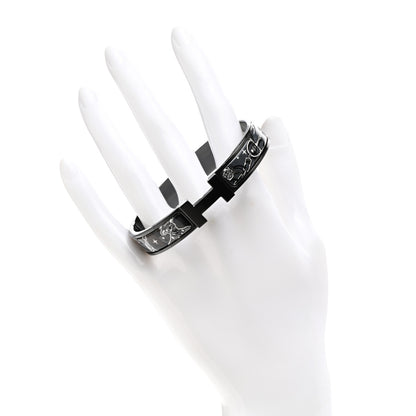 Hermes Enamel Narrow Fin C'est la Fete Clic Clac HH Bracelet So Black 2 of 5