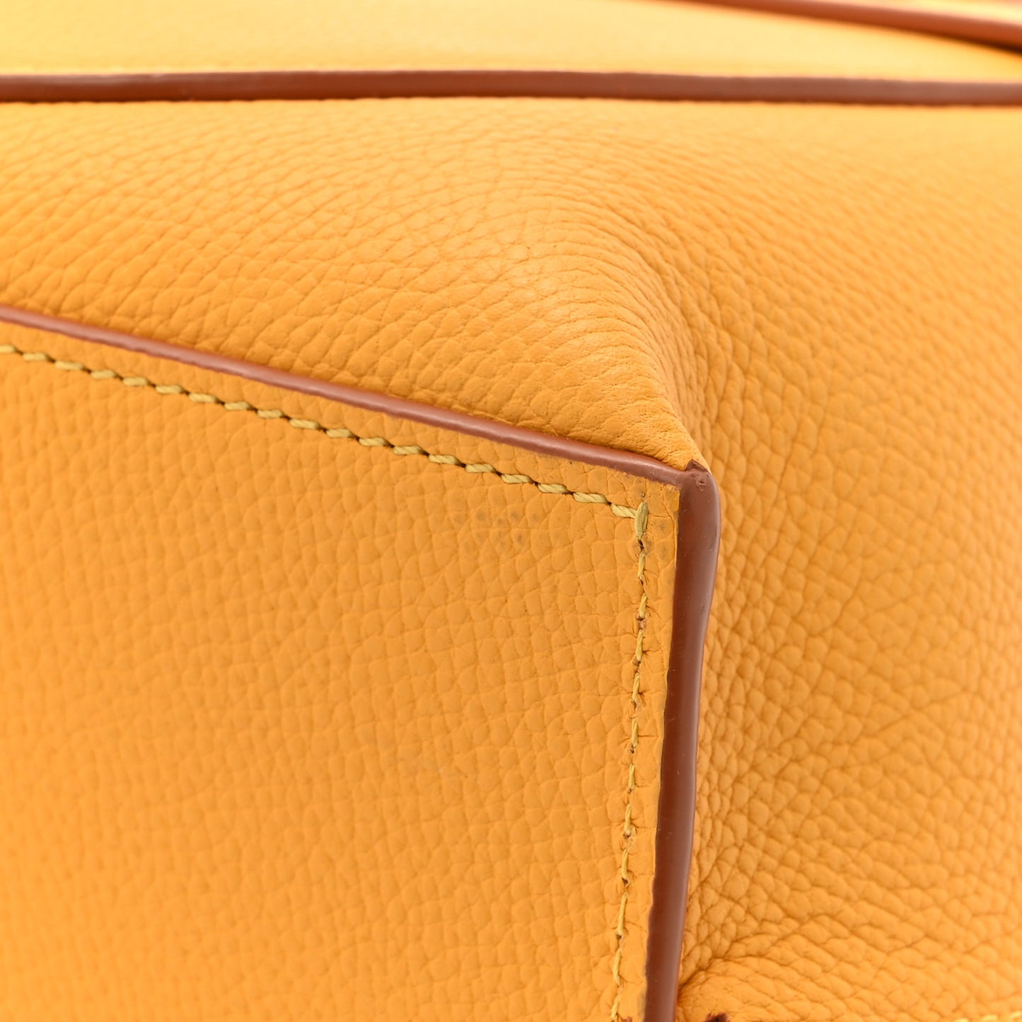 Calfskin Mini Gate Tote Mustard Yellow