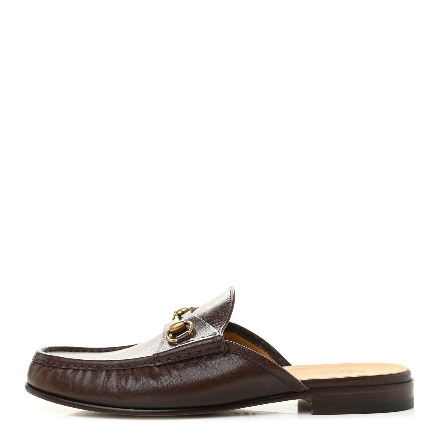 Goatskin Mens Horsebit Slippers 11.5 Light Brown
