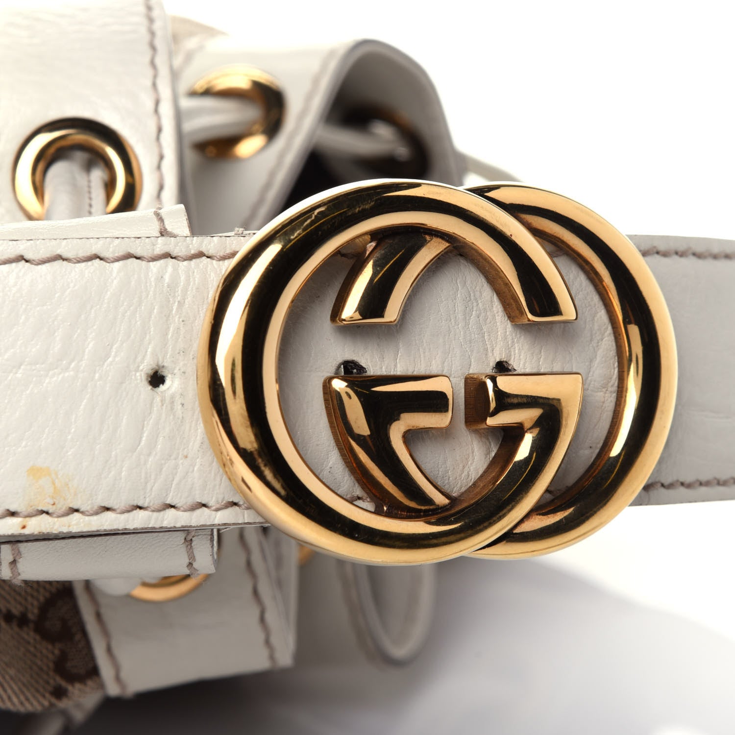 Gucci Monogram Medium Interlocking Icon Shoulder Bag White 10 of 11