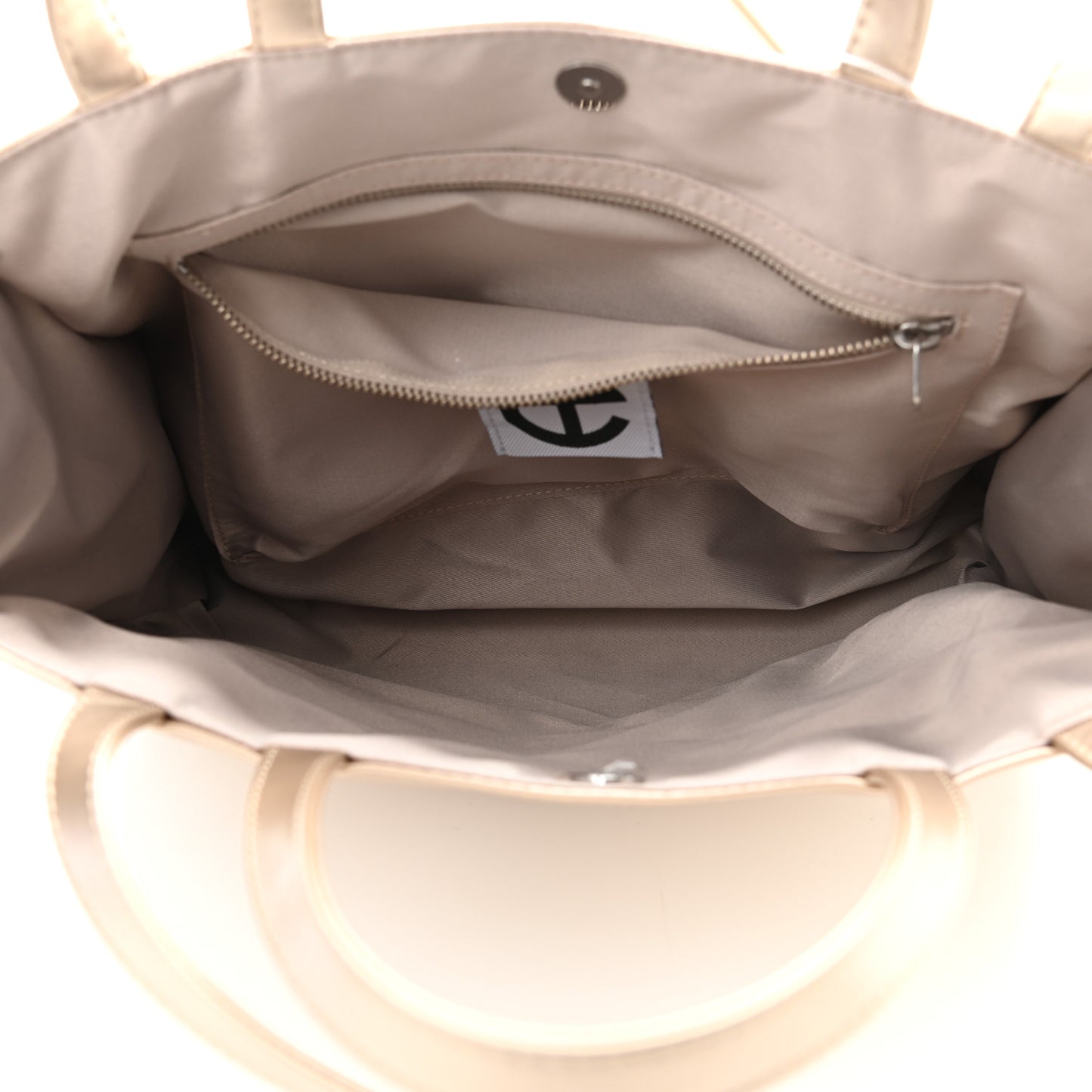 Metallic Vegan Leather Medium Shopping Bag Gold
