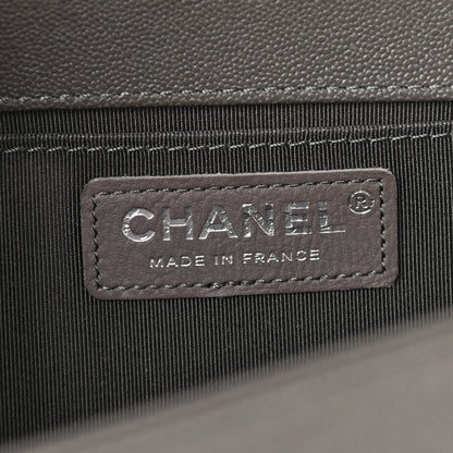 Chanel Caviar Quilted Medium Boy Flap Grey 6 of 9