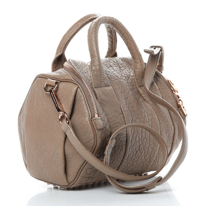 Alexander Wang Pebbled Lambskin Rockie Latte Rose Gold Hardware 3 of 10