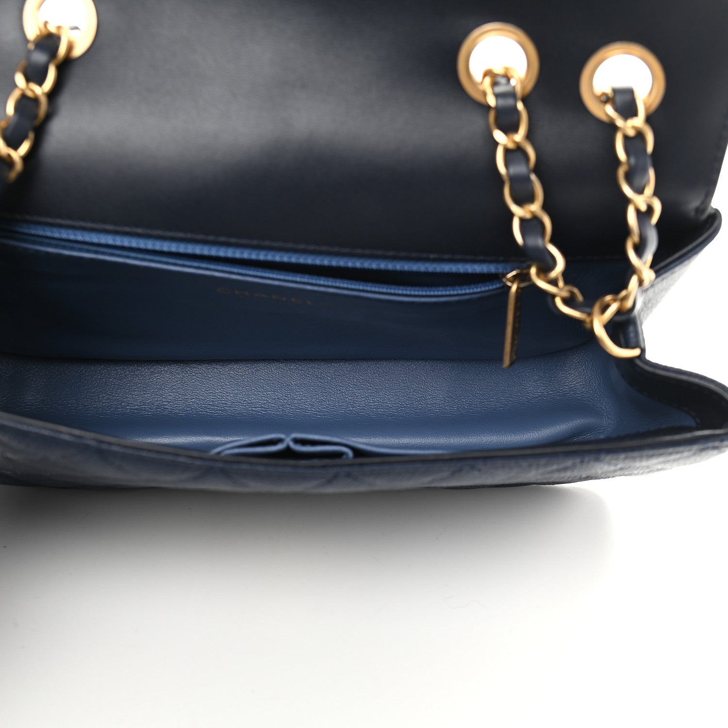 Chanel Caviar Quilted Medium CC Filigree Flap Navy Black 5 of 9