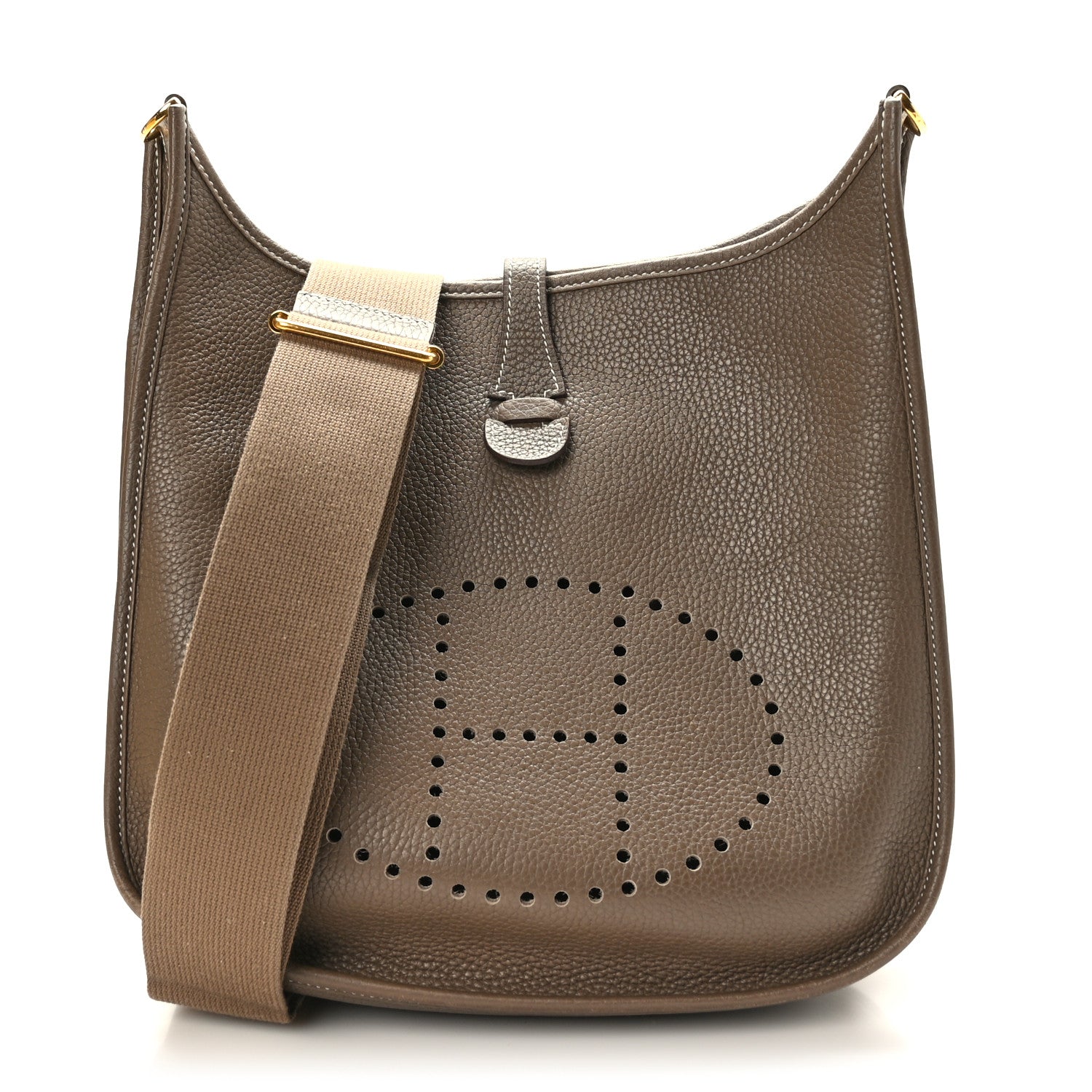 Hermes Taurillon Clemence Evelyne III PM Etoupe 1 of 9