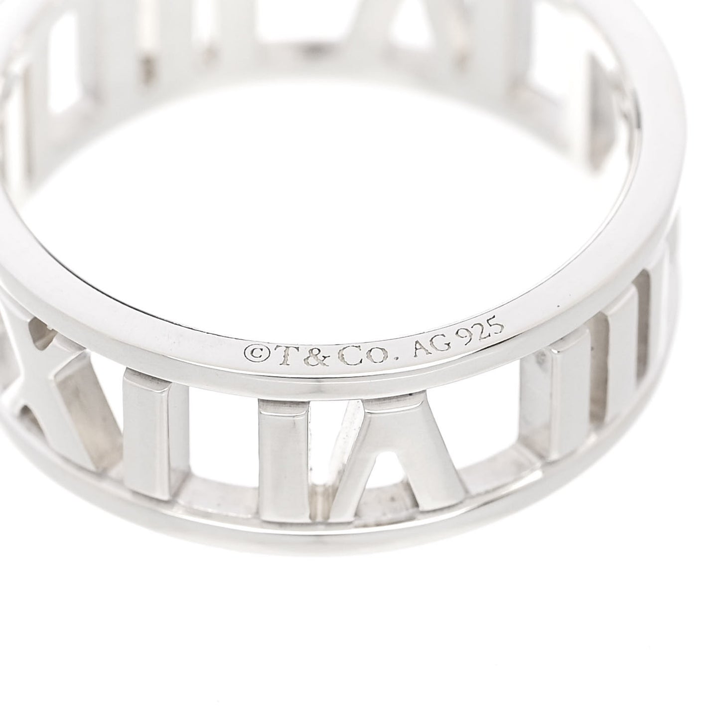 Sterling Silver Wide Atlas Open Ring 50 5.25