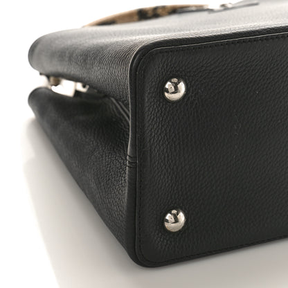 Louis Vuitton Taurillon Snakeskin Capucines MM Black 8 of 9