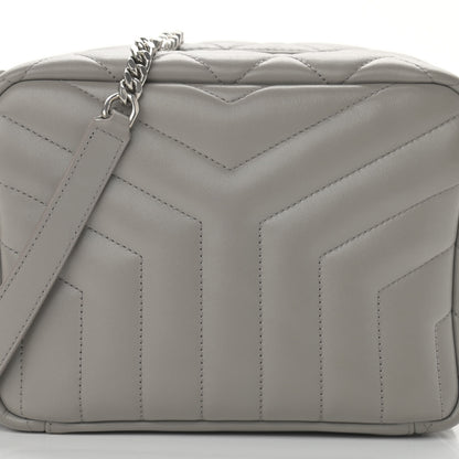 Saint Laurent Calfskin Y Quilted Monogram Small Loulou Bowling Bag Light Gray 8 of 16