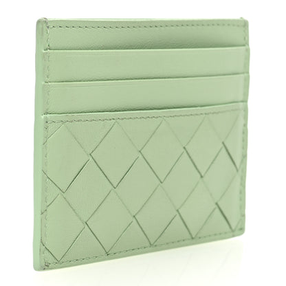 Bottega Veneta Nappa Intrecciato Card Holder Fresh Mint 3 of 8