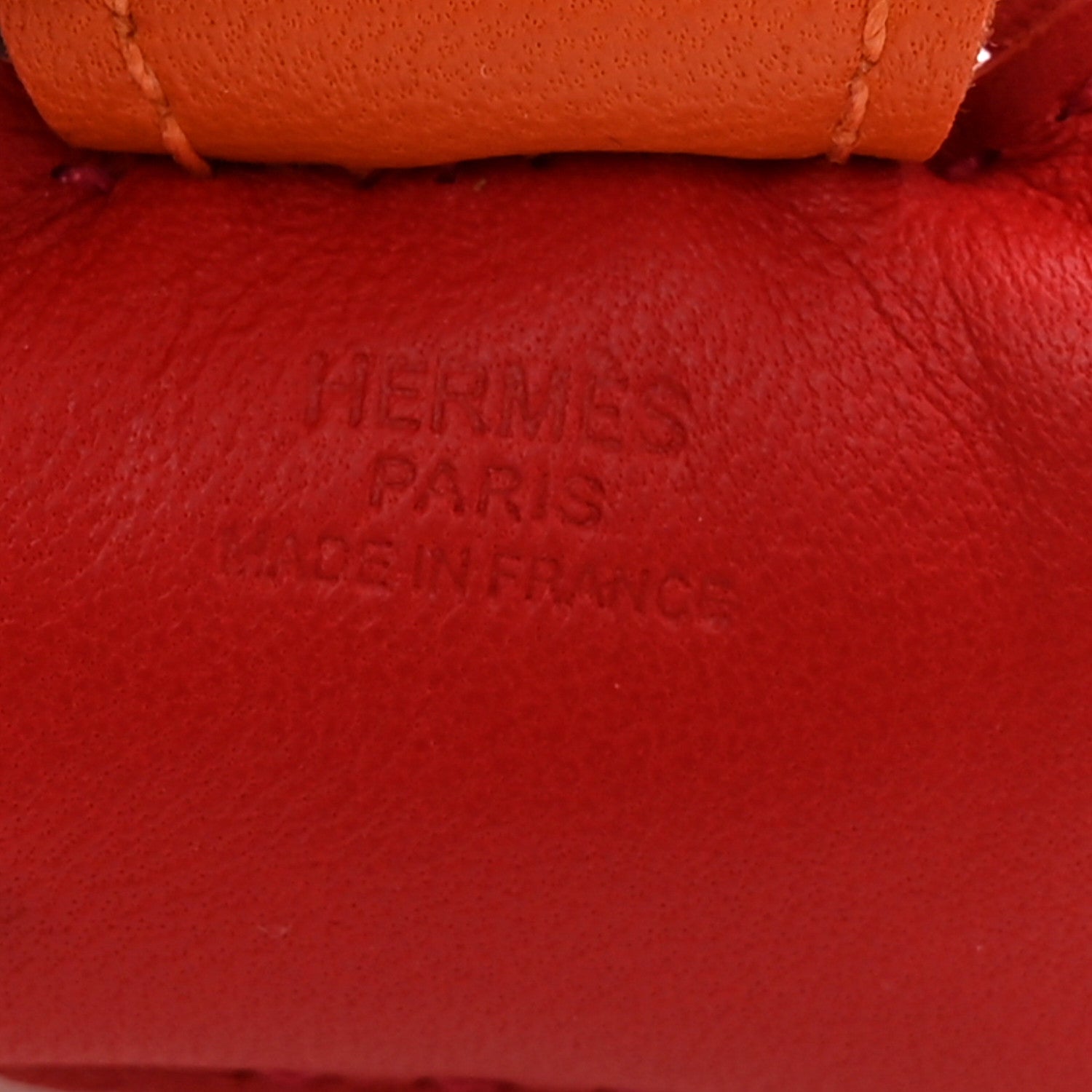 Hermes Milo Lambskin Grigri Rodeo Horse Bag Charm PM Rouge Rose Indien Jaipur Feu 3 of 6