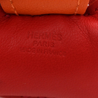 Hermes Milo Lambskin Grigri Rodeo Horse Bag Charm PM Rouge Rose Indien Jaipur Feu 3 of 6