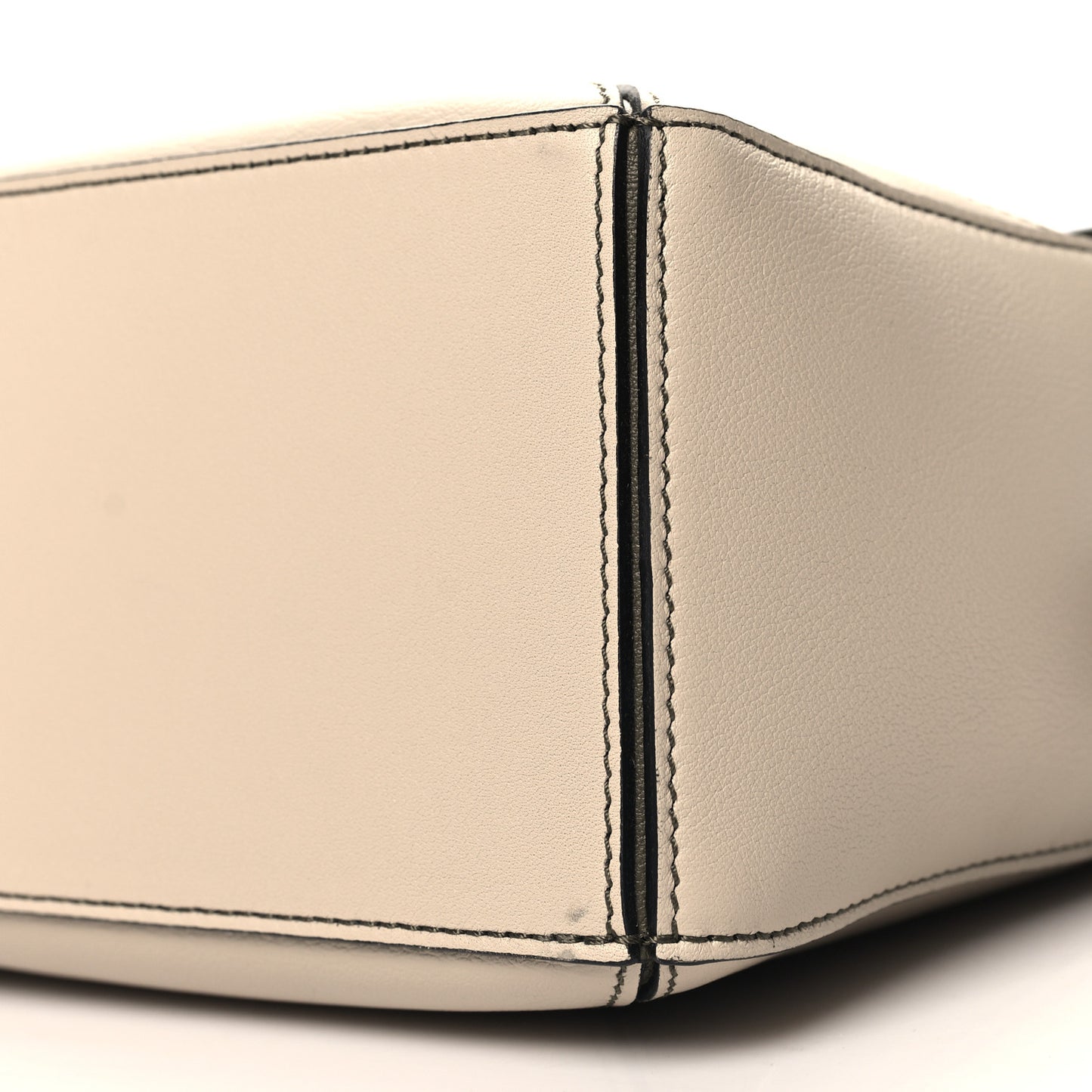 Grained Calfskin Small Puzzle Bag Autumn Green Light Oat