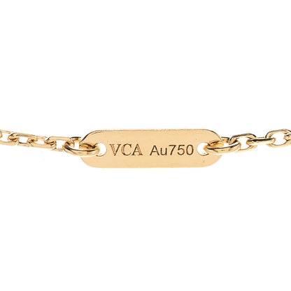 Van Cleef & Arpels 18K Yellow Gold Mother of Pearl Sweet Alhambra Pendant Necklace 6 of 7
