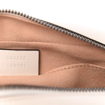 Gucci Calfskin Matelasse Small GG Marmont Chain Shoulder Bag White 9 of 10