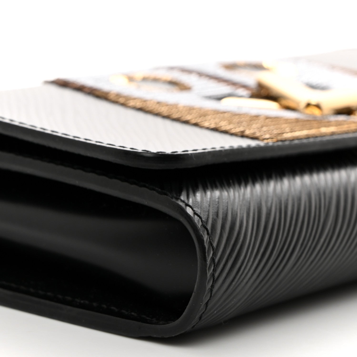 Louis Vuitton Epi Sequin Night Bird Twist Chain Wallet Black 9 of 10