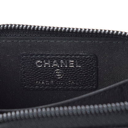 Chanel Caviar Quilted Boy Zip Around Coin Purse Wallet Black 6 of 9