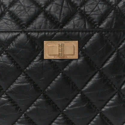 Chanel Aged Calfskin Quilted Large Reissue Camera Case Black 8 of 10