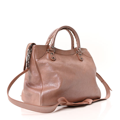 Balenciaga Pearlescent Goatskin Classic Palladium Hardware Velo Rose Rose Light 4 of 11