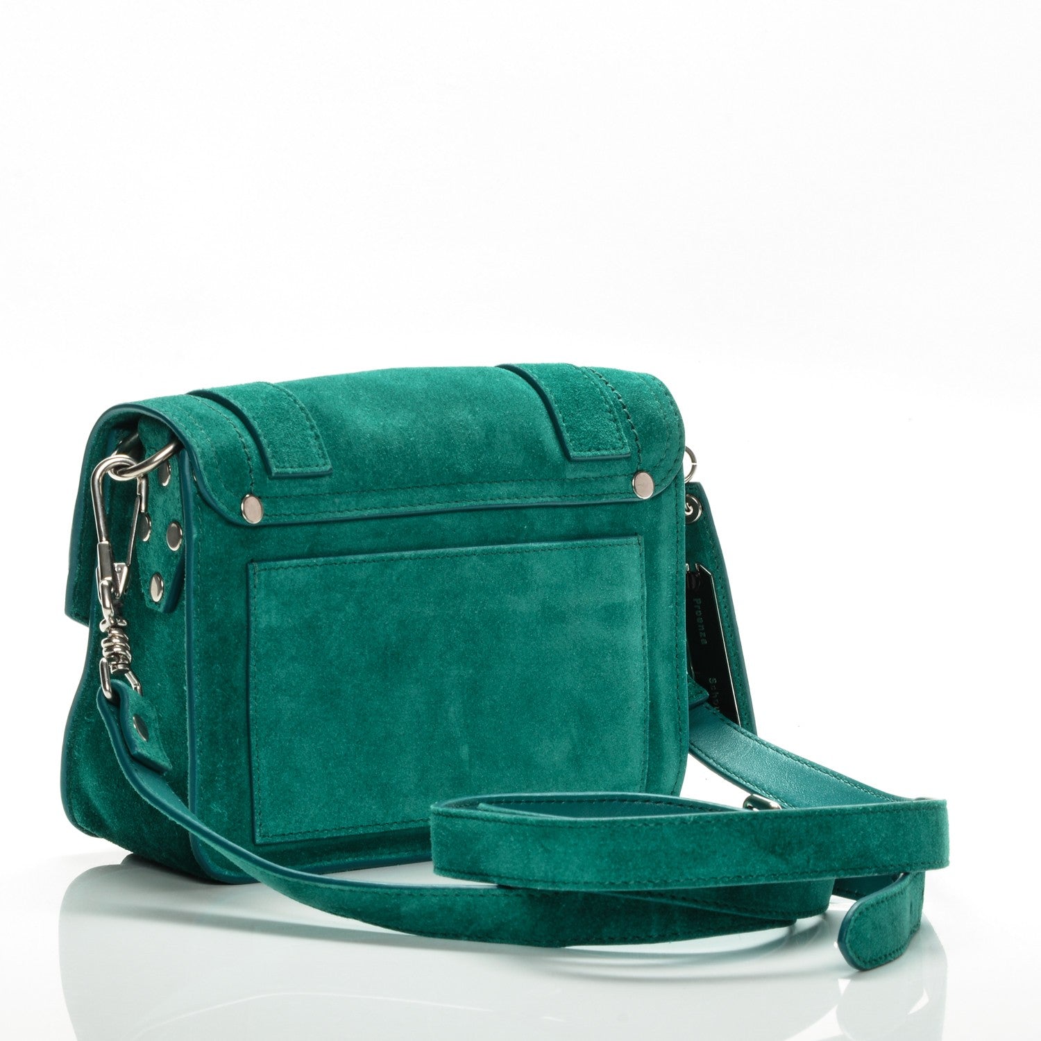 Proenza Schouler Suede PS1 Mini Pouch Messenger Bag Malachite 3 of 7
