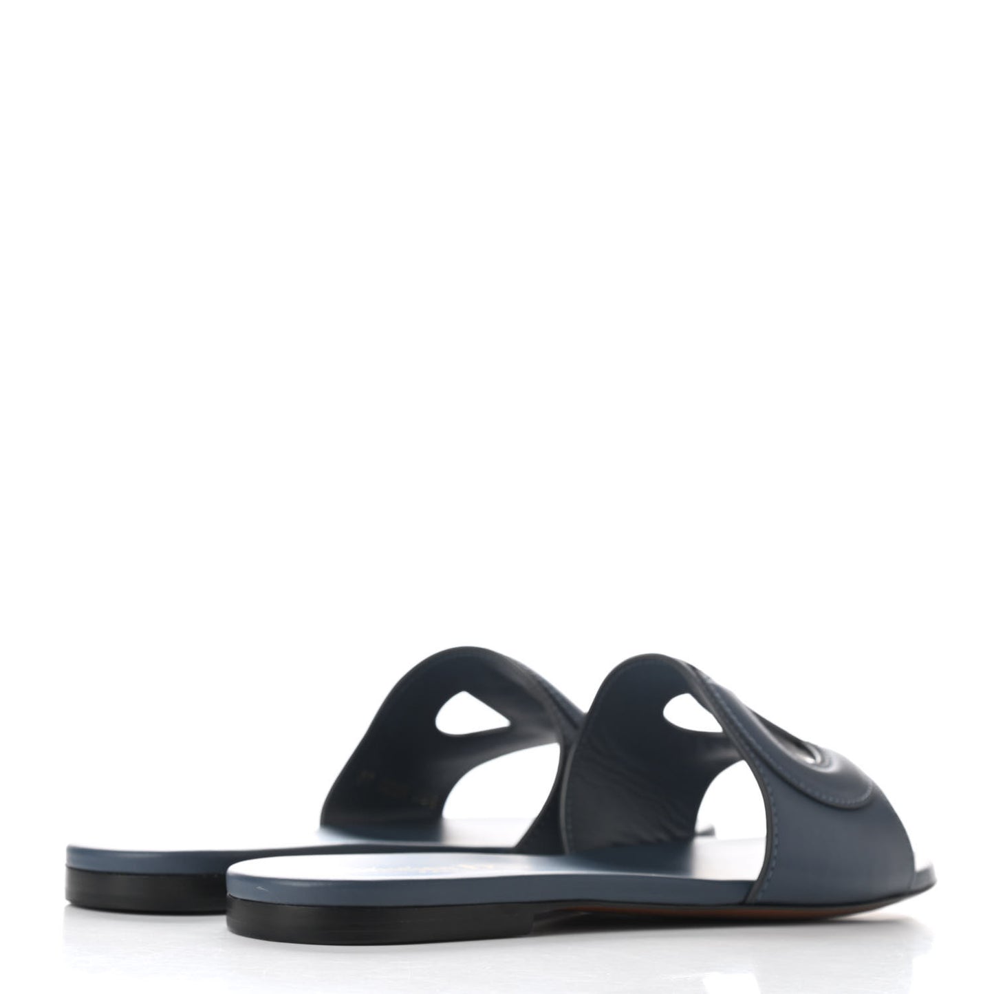 Calfskin D-Club Mule Sandal 36.5 Navy