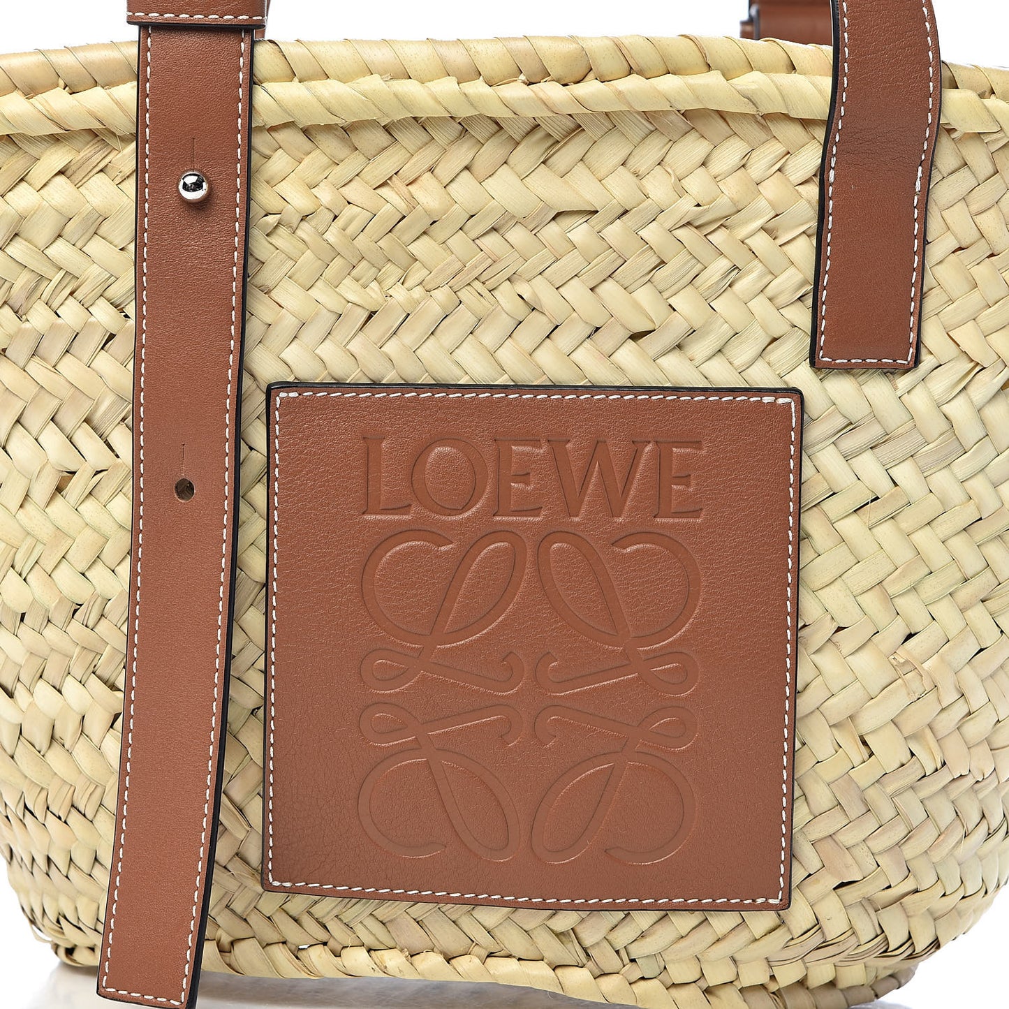 Raffia Basket Tote Bag Natural Tan