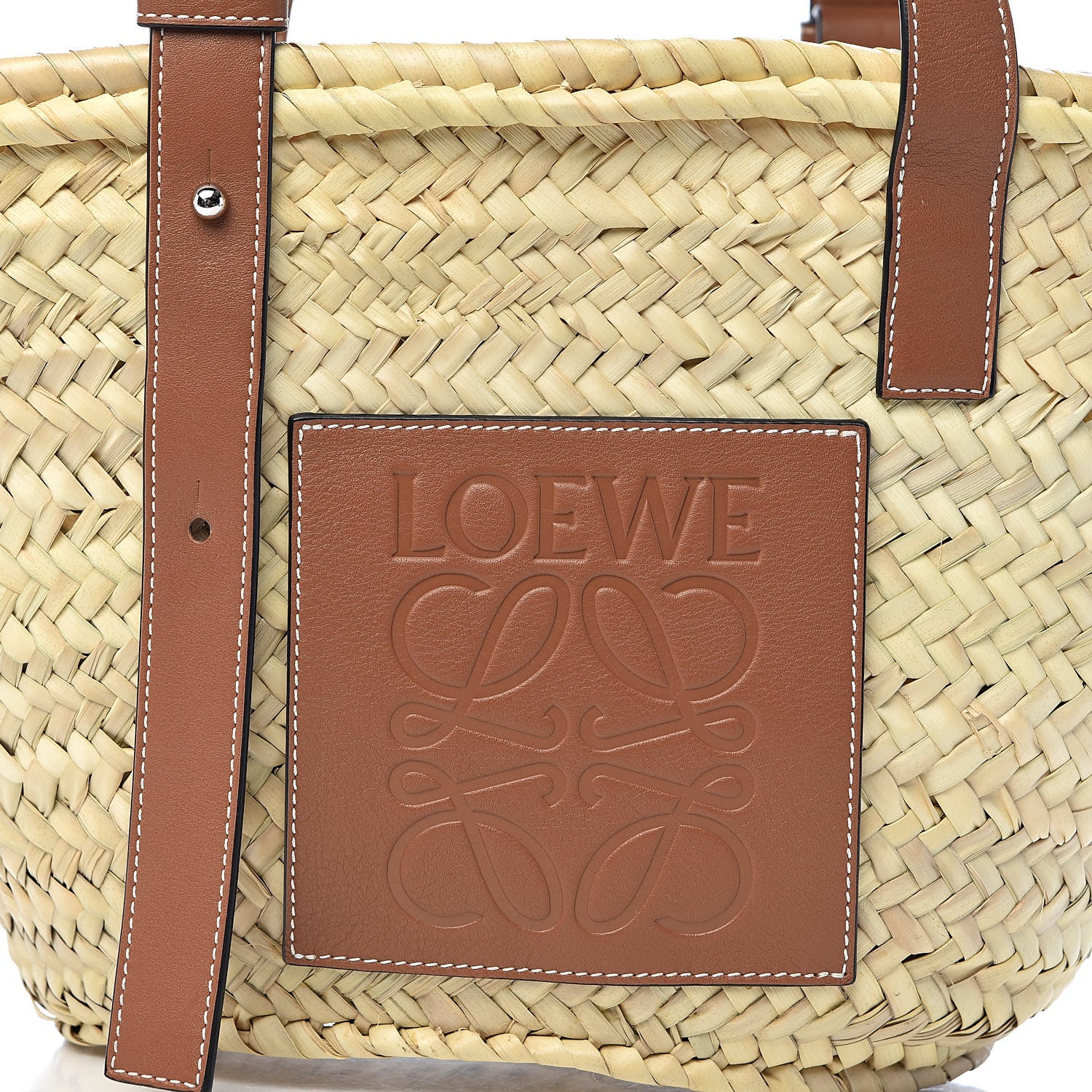 Loewe Raffia Basket Tote Bag Natural Tan 9 of 9