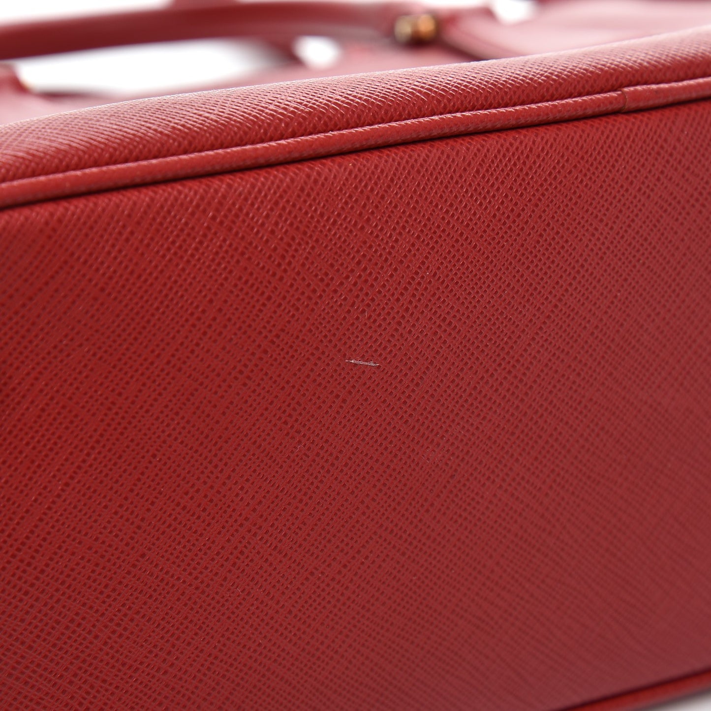 Saffiano Mini Galleria Double Zip Tote Fuoco