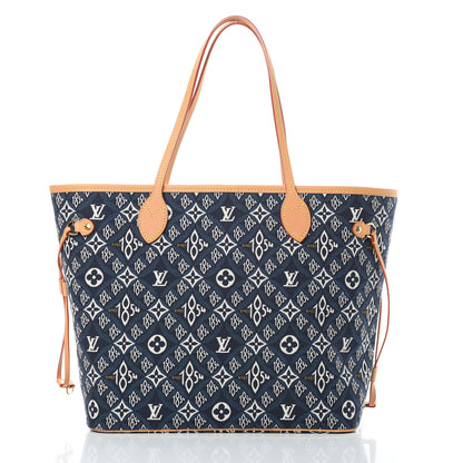 Louis Vuitton Jacquard Since 1854 Neverfull MM Blue 3 of 12