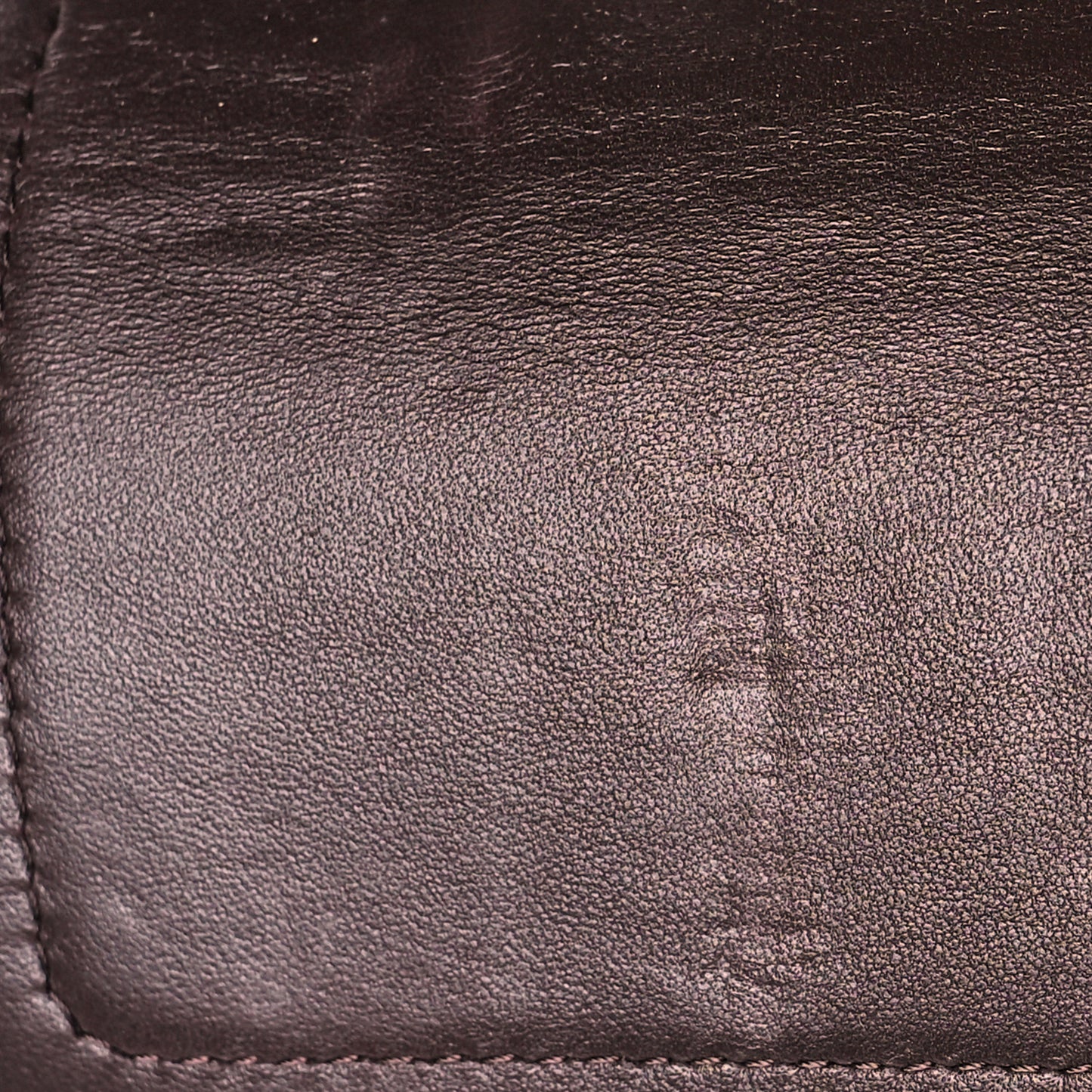 Lambskin Quilted Small Double Flap Dark Brown