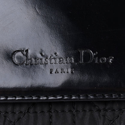 Christian Dior Nylon Glazed Calfskin Cannage Shoulder Bag Black 13 of 18