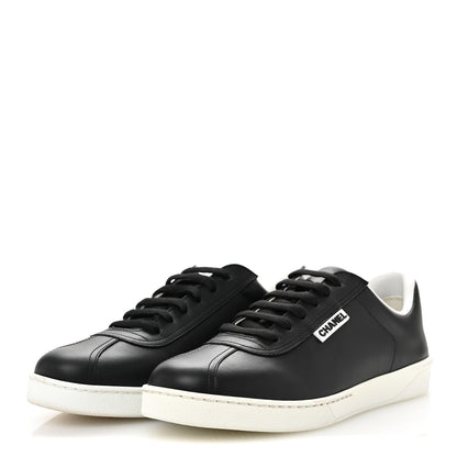 Chanel Calfskin CC Womens Sneakers 40 Black 4 of 9