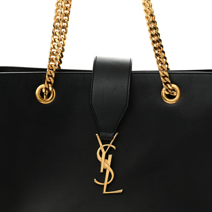 Saint Laurent Soft Calfskin Monogram Cassandre Shopper Black 9 of 23