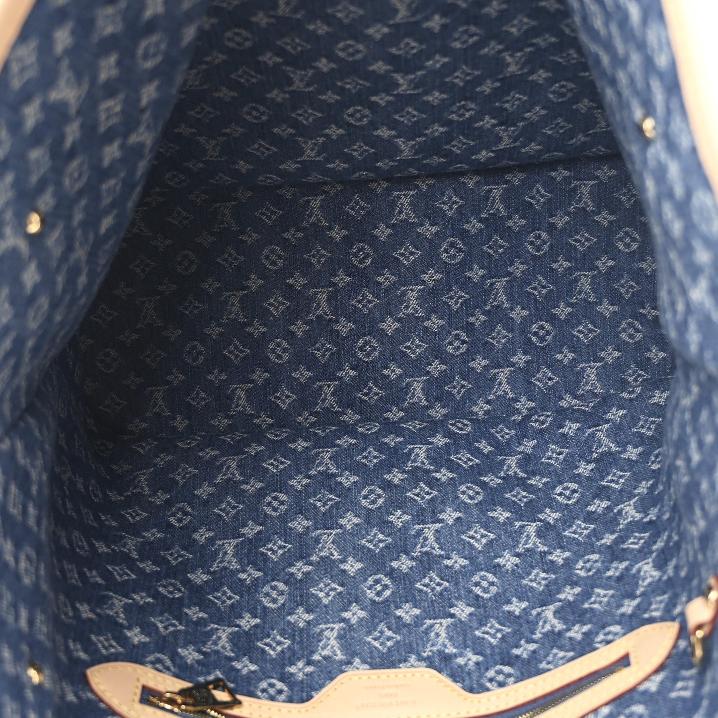Monogram Denim Neo Neverfull MM Blue