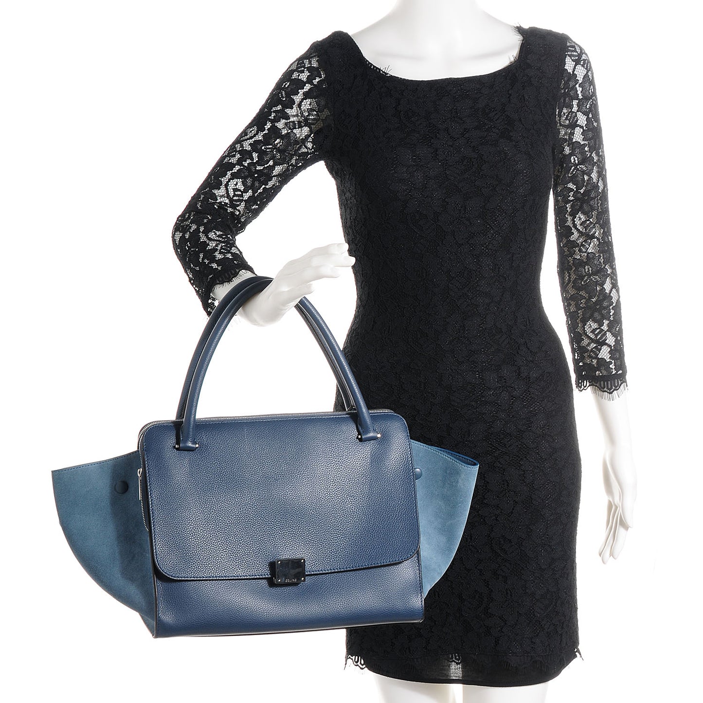 Drummed Calfskin Suede Double Zip Trapeze Orage