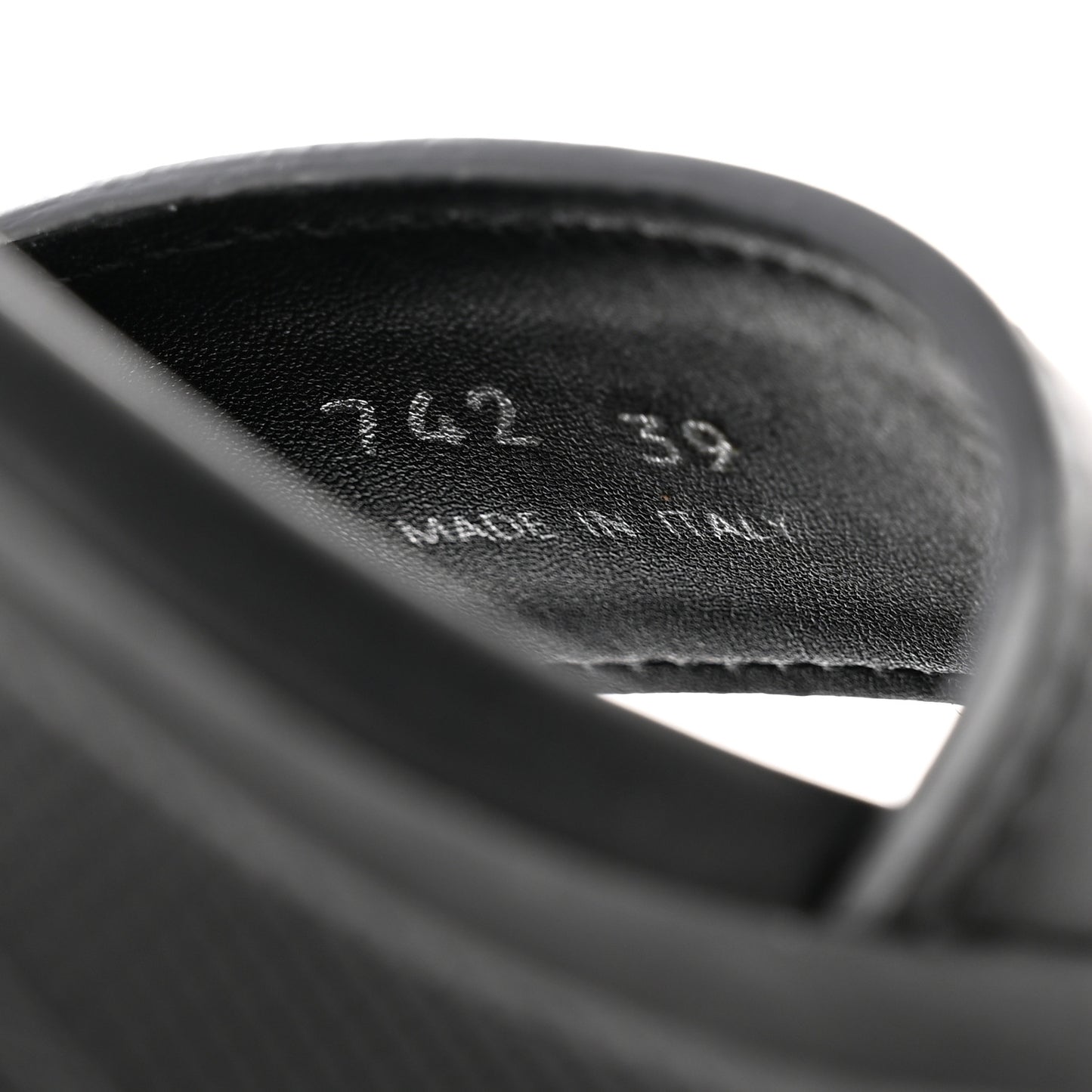 Brushed Calfskin Monolith Pegasus Thunder Sandals 39 Black