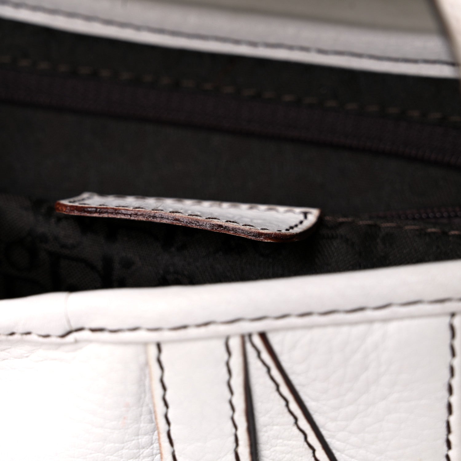 Christian Dior Calfskin Saddle Bag White 9 of 27