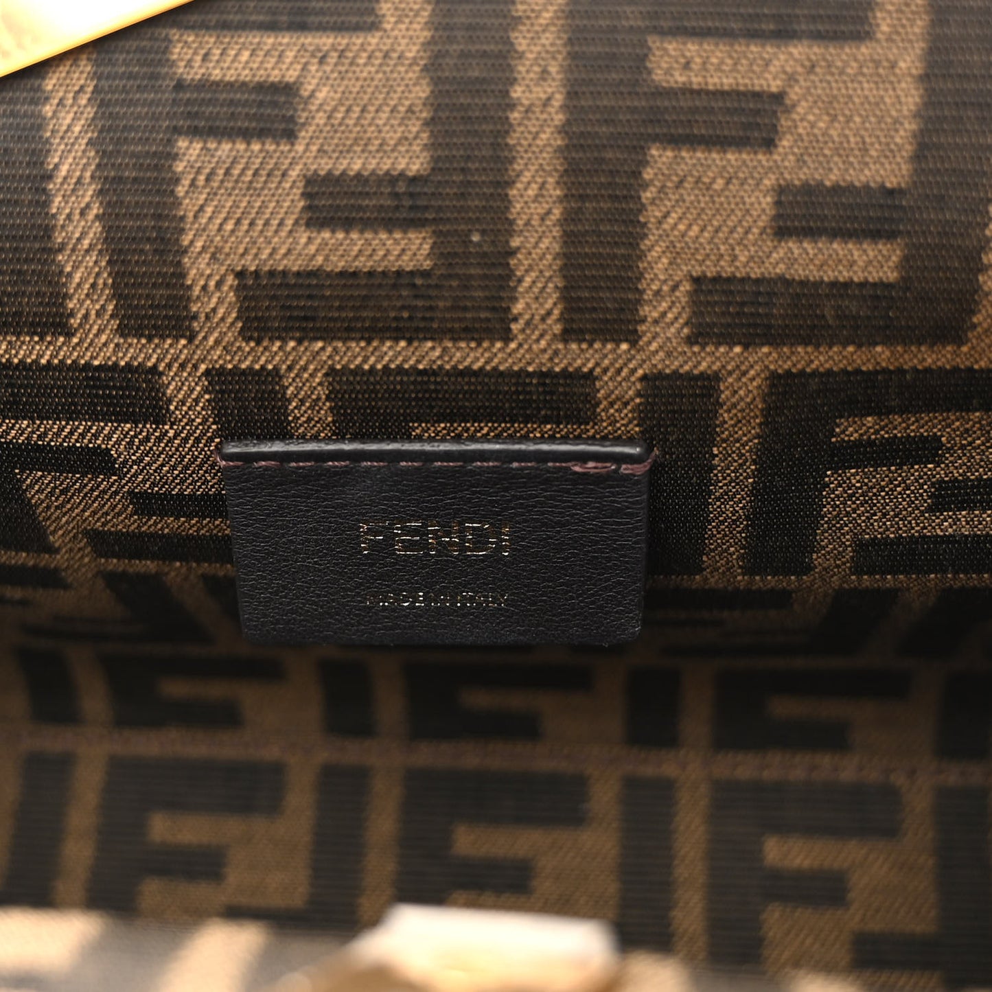 Shiny Nappa Small Fendi First Black
