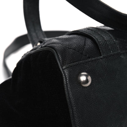 Chanel Caviar Fabric Diamond Stitched Mademoiselle Shoulder Bag Black 7 of 12