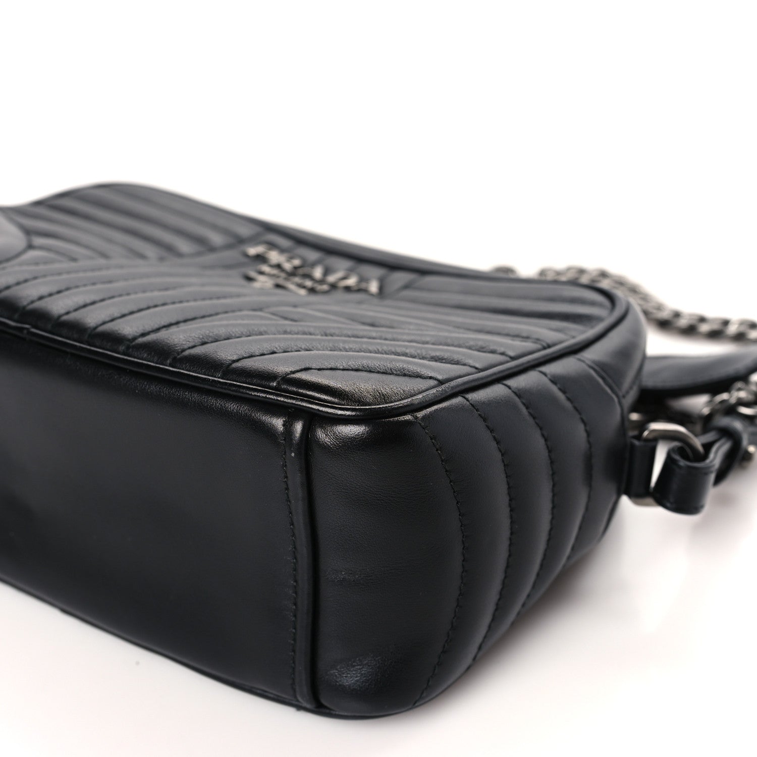 Prada Soft Calfskin Diagramme Camera Bag Black 8 of 9