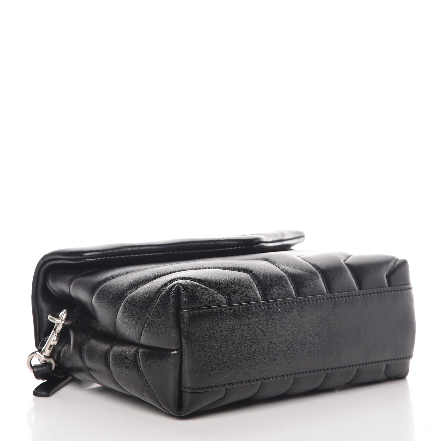 Calfskin Y Quilted Monogram Toy Loulou Crossbody Bag Black