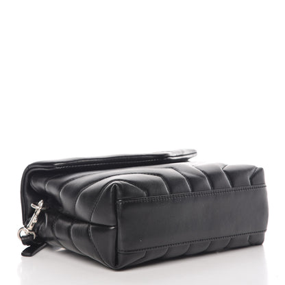 Saint Laurent Calfskin Y Quilted Monogram Toy Loulou Crossbody Bag Black 4 of 12